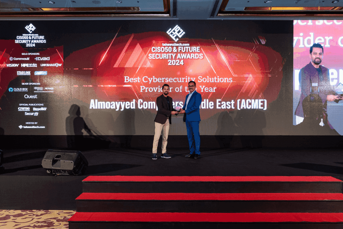 ACME receiving Best Cybersecurity Solutions Provider of the Year award 2024